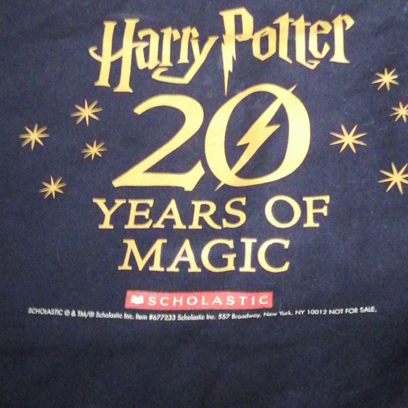 Bookcon Harry Potter large Tote bag 20 Years of Magic Scholastic - Picture 2 of 7